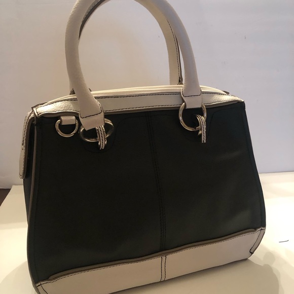 Tignanello Pebble Leather Colorblock Satchel - Picture 2 of 15
